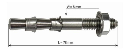 Raumer HANG FIX inox M8L (ØM8x78mm)