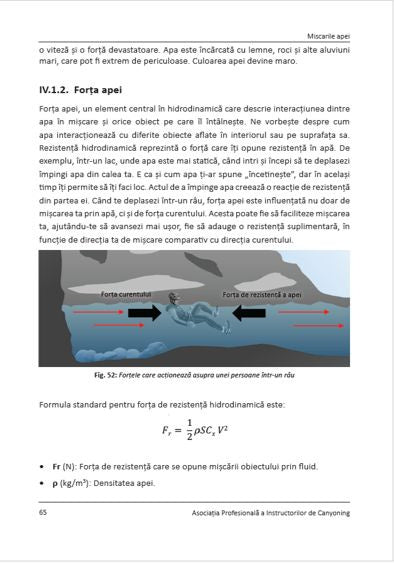 Tehnica parcurgerii canioaneleor - (Canyoningtechniek – Aquatisch karakter)